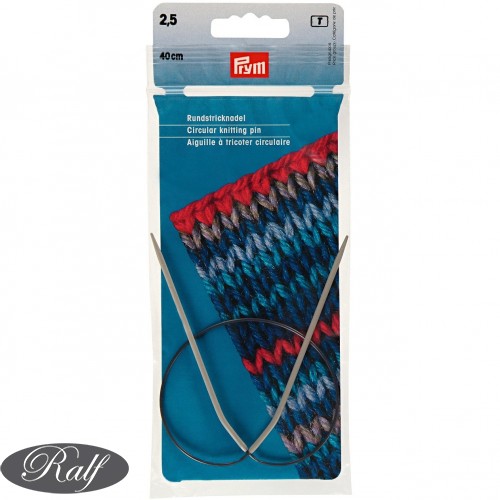 Andrele circulare aluminiu, 40 cm - 2,50 mm - Prym 211215